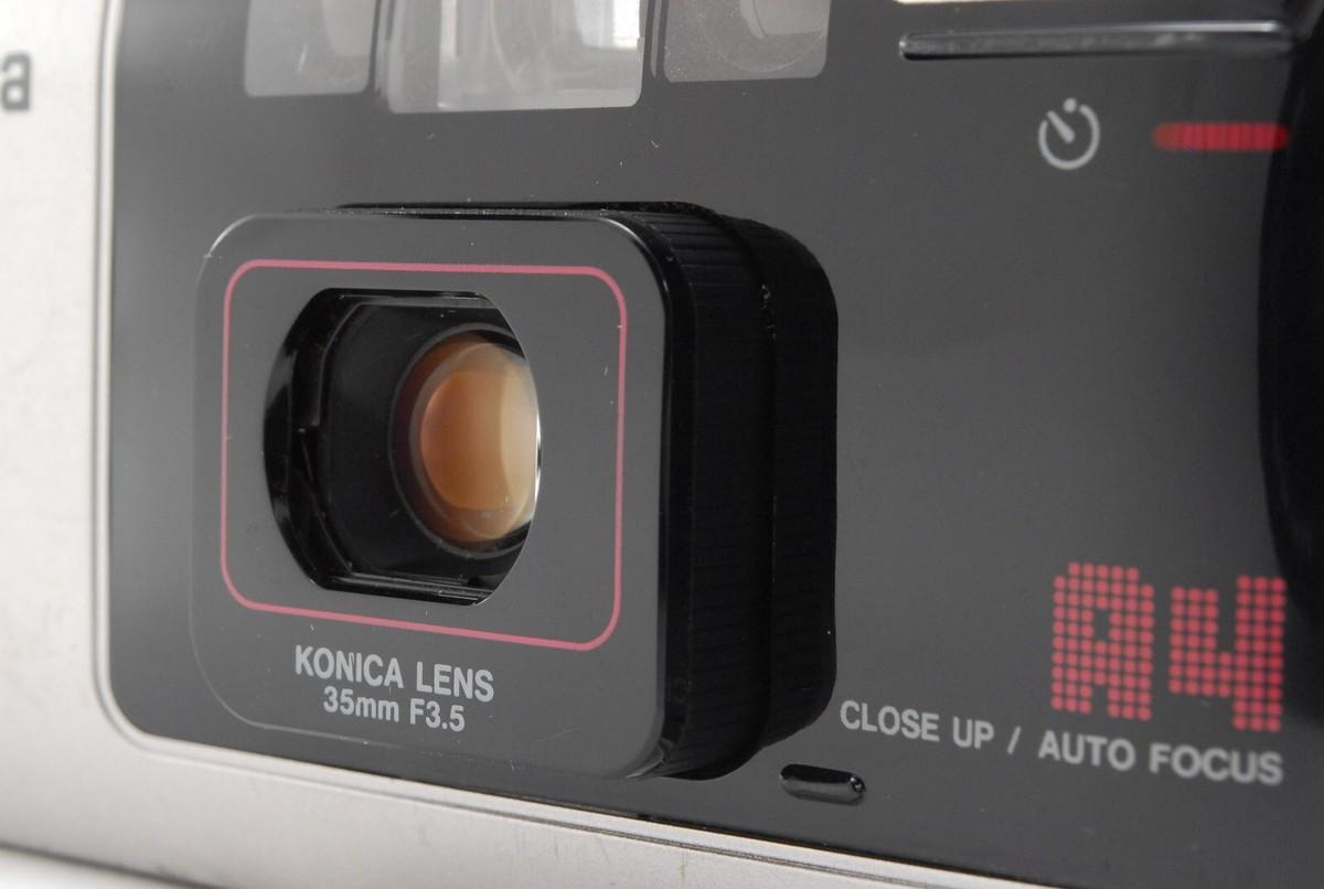 Exc+5 w/Case ] Konica Big Mini A4 35mm Point & Shoot Film