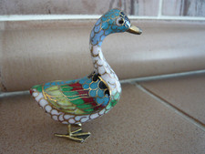 Cloisonne Gans Vogel Messing Metall Emaille 1