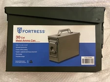 Easy Carry Handle Air Tight 30 Caliber Metal Ammo Can w/ Hinged Lid