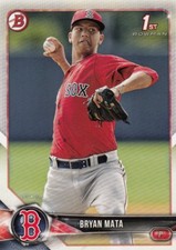 (50) 2018 Bowman BRYAN MATA Rookie Card LOT #BP2 Red Sox QTY Avail