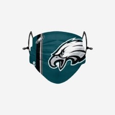 PHILADELPHIA EAGLES FOCO ON-FIELD SIDELINE LOGO PLEATED FACE COVER/MASK