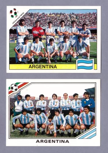 ARGENTINA "Maradona" 2 Figurine Panini WC CUP STORY Mexico 86 + ITALIA 90 NEW
