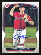 Garrett Baumann Signed Autograph 2023 Bowman Draft #BD-172 Atlanta Braves 3