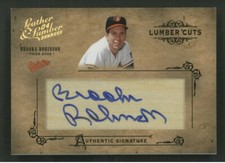 2004 Donruss Leather & Lumber Brooks Robinson Orioles HOF AUTO #’d 28/192