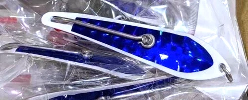 Kingfish Holographic Drone Trolling Spoon 4 Inch Mustad Hook Mackerel,ONO White