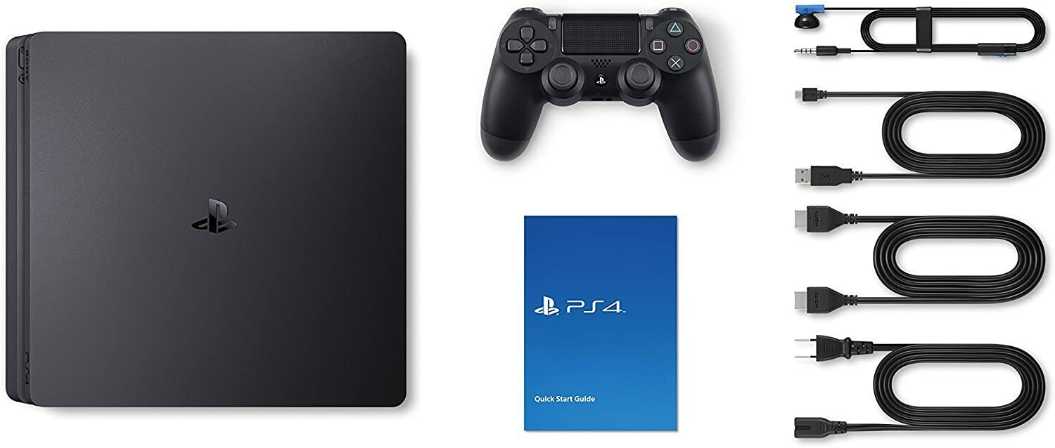 SONY Playstation 4 Pro PS4 Jet Black Console 1TB CUH-7200BB01 w