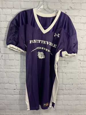 Under Armour Youth Small Fayetteville Bull Dogs Football Jersey Purple NEW