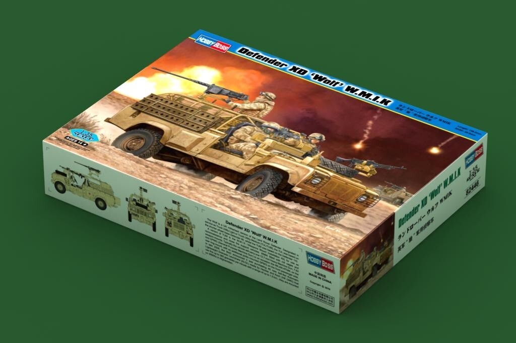 Hobbyboss 82446 1:35th scale Land Rover  Defender XD Wolf W.M.I.K.