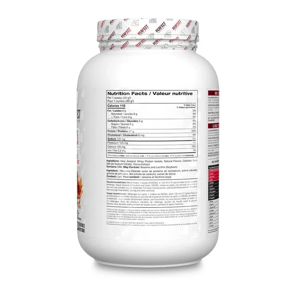 Proteína de suero aislada Perfect Sports DIESEL Nueva Zelanda caramelo salado 2 lb NUEVO Foto 2 de 2