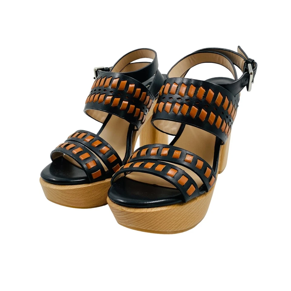 Mango Marrón Mujer Madera de Piel Tacón Zapatos Talla Eur 36 GB 3 Ee. Uu. 6 - Imagen 3 de 4