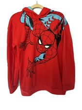 Marvel Spiderman Boys Sweatshirt Size 18/20 Red Pullover All Over Print New