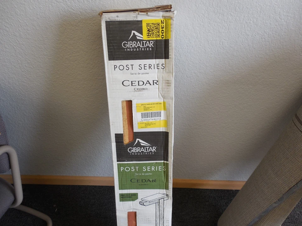 NEW Gibraltar DPK00000 Cedar Drive-In Mailbox Post Kit - Image 2 of 4