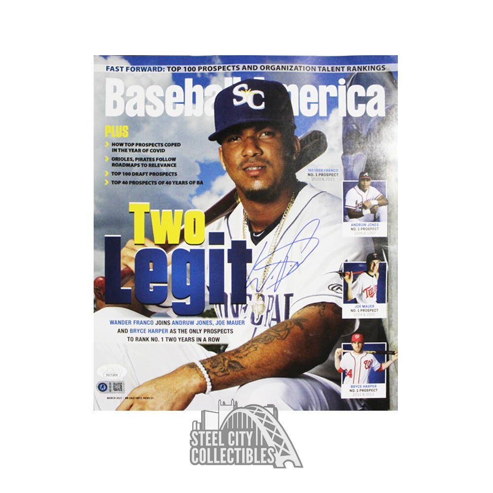 Wander Franco Autographed Signed Tampa Bay Baseball America Magazine - JSA 