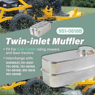 For Cub Cadet RZT50 RZT54 RZT42 Exhaust Muffler Twin Inlet 951