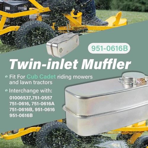 Auspuff Endschalldämpfer Doppeleinlass für Cub Cadet RZT50 951-0616B 751-0616B 751-0616 - Bild 4 von 16