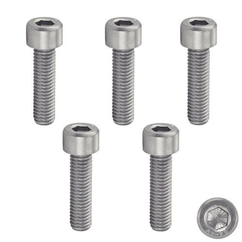 5x VIS CHC M5 (BTR) ACIER INOXYDABLE A2 NORME DIN 912 RVS EMPREINTE 6 PANS CREUX - Picture 4 of 10