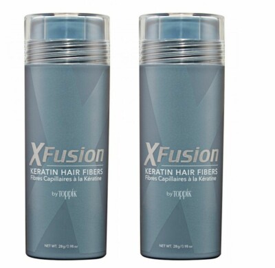 1/2XFusion Keratin Hair Fiber Fiber 28g Black Dark/Med/Light Brown Fast Shipping