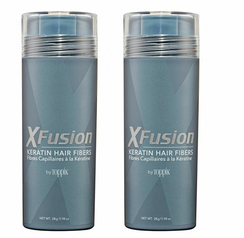 XFusion Keratin Black Dark Brown Medium Brown Hair Fiber Fiber 28g Fast Shippi - Image 3 of 4
