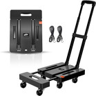 Carro De Mano De Empuje Plegable, Capacidad De 500 Lb, Color Nergo Duradero USA