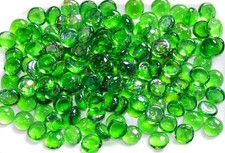 100 Mini Glass Pebbles Stones Beads 15mm for Wedding Vase Decor, Crafts