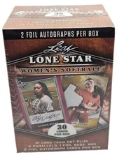 2024 Leaf Lone Star Women's Softball Factory Sealed Blaster Box 30 Cards 2 Autos