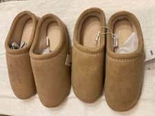 SONOMA Tan Slippers MachWashable Comfort Cushion Sz M 8-9  L 10-11 XL 12-13 
