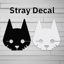 Stray Decal Sticker, Car laptop window tumbler water bottle video game cat cyb