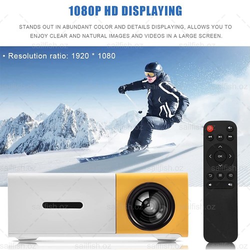 Mini Projector HDMI USB LED HD 1080P Home Cinema Portable Pocket Projector Party - Picture 6 of 22