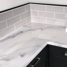 GlassCast® Resin Carrara White Marble Countertop Kit with Epoxy and Pigments