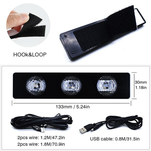 Car Foot Light LED Atmosphere Ambient Starry Colorful Music Sound Control - Picture 5 of 12