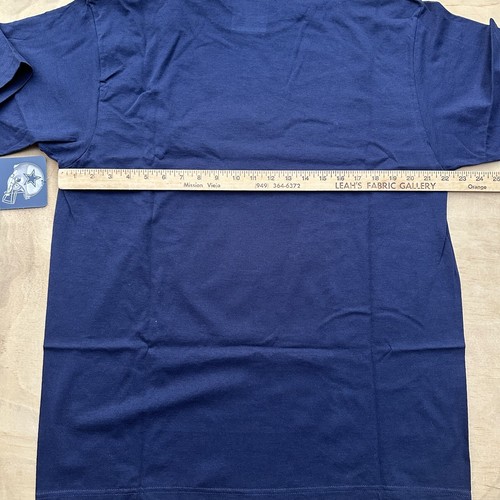 Deadstock Y2K Dallas Cowboys Graphic T Shirt VTG Blue Navy Football Player L NOS - Picture 5 of 6