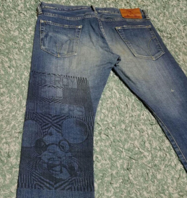 HYSTERIC GLAMOR men's Destroy All Monsters SCRATCH Stretch HYSTERIC GLAMOR men's Destroy All Monsters SCRATCH Stretch