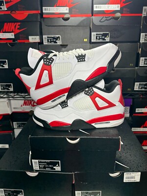 Air Jordan 4 Retro - Red Cement (Mens & Grade School Sizes) Brand New In Box