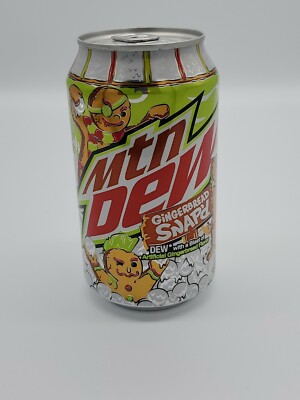 2021 Mountain Dew Mtn Dew Gingerbread Snap'd Limited Edition Full 12oz Dew Can
