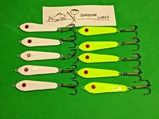 10 - 1 oz FISHING JIGGING  LURE CASTING LEAD SLAB SPOONS