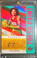 2021-22 Panini Court Kings Jalen Green Rookie Fresh Paint Auto /99 Ruby RC