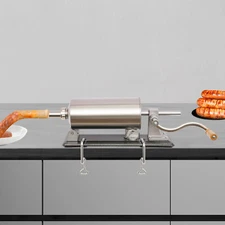 4L Manual Meat Sausage Stuffer Maker Commercial Home Filler Horizontal