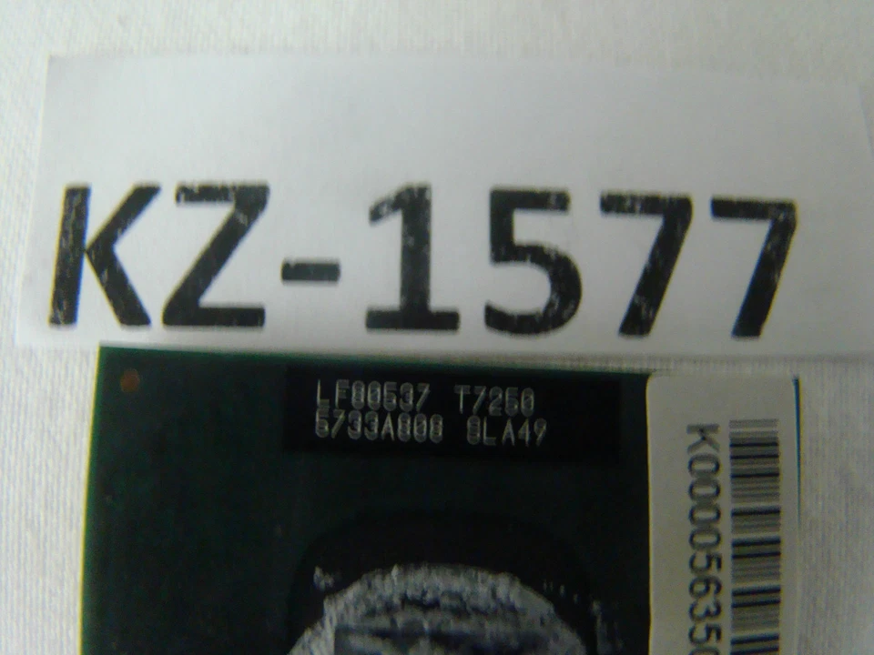 Intel Core 2 Duo Mobile T7250 2000 MHZ Processor, 800 MHZ FSB SLA49 #KZ-1577 - Image 3 of 4