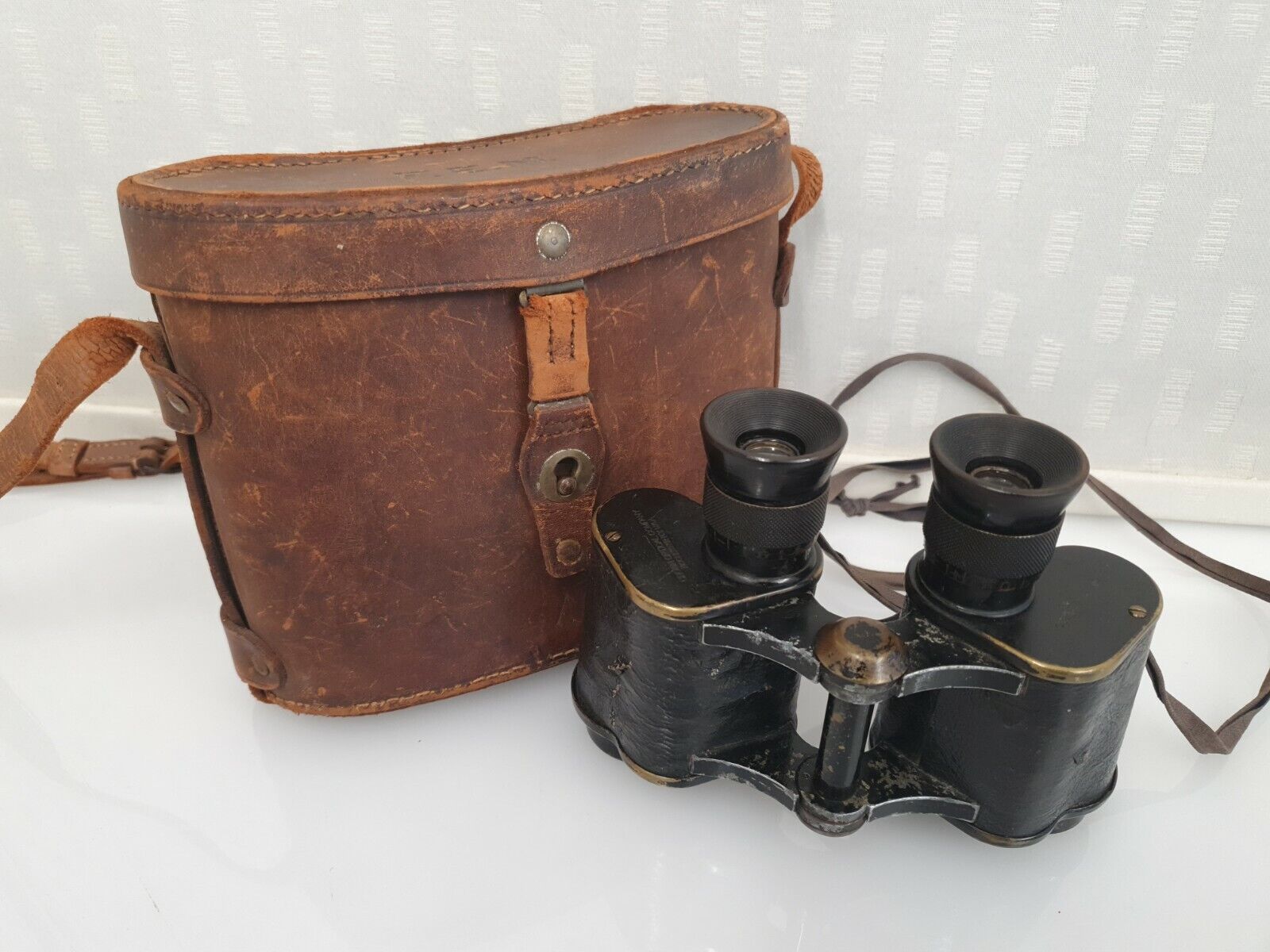 Vintage Crown Optical Company Military Stereo 6X30 Binoculars - Army WW1