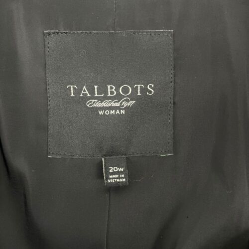 Talbots Wool Alpaca Blend Hidden Button Long Coat Black Women Size 20W - Picture 7 of 7