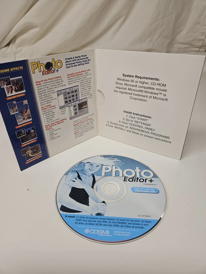Nuevo - Editor de fotos Cosmi y 5000 fotos color PC CD-ROM Swift Windows 95/98/Me/2000 Foto 3 de 3
