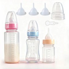 Pet Feeding Bottle Set,Puppy Kitten Nursing Bottle Anti-Choking Feeder-5.07oz/4.