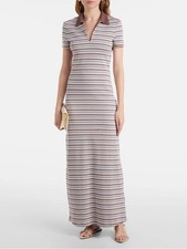 FAITHFULL THE BRAND Tiesse Striped Cotton Maxi Dress Size US 6