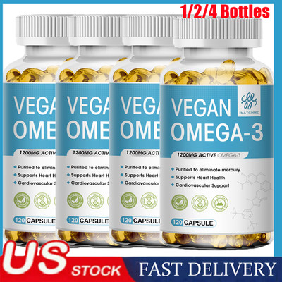 Omega 3 Fish Oil Capsules 3x Strength EPA & DHA, Highest Potency 60Caps