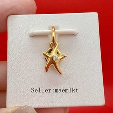 925 Sterling Silver Starfish Double Dangle Charm,Charm for bracelet