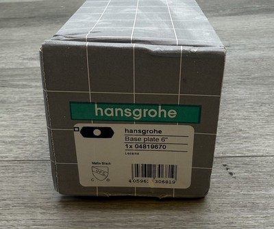 Hansgrohe 04819670 Locarno 10.5  Escutcheon Plate, Matte Black