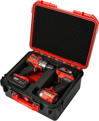 Milwaukee M18 Tool Case for Impact Drill & Charger - Red & Black Storage Box