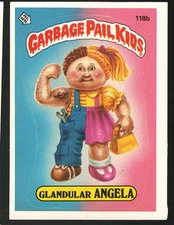 1986 Garbage Pail Kids OS 3 Glandular Angela 118b EX++