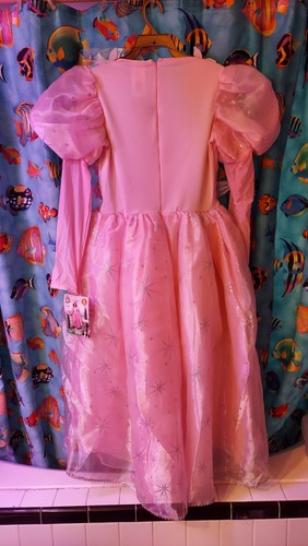 Size LARGE Wizard of Oz Wicked Glinda Good Witch Costume Dress, Crown NEW W/TAGS - Picture 4 of 9