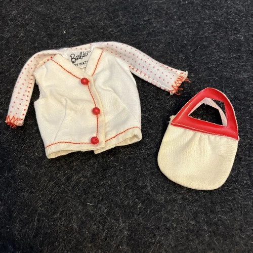 Vintage Barbie 1604 Crisp n Cool Tagged Top & Purse - Shirt/Scarf - 1964